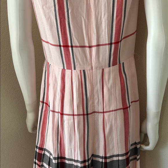 Akris Punto - Pink, Black, & Red Plaid Sleeveless Belted Dress - Picture 8 of 13